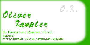 oliver kampler business card